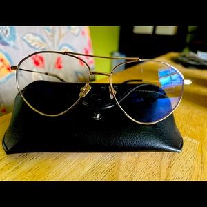 DIFF eyewear blue-light glasses. Never worn, case and cleaning cloth included.